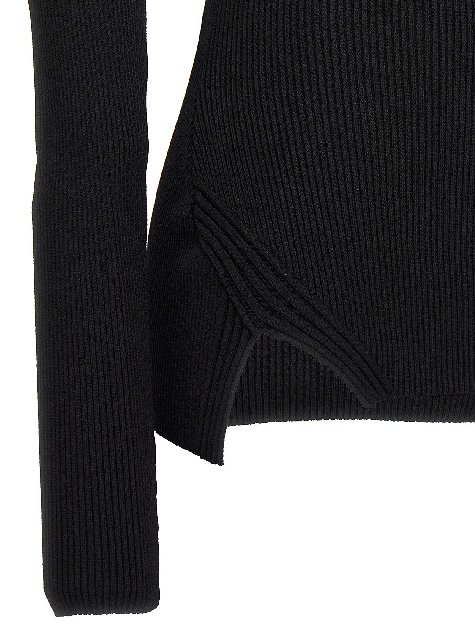 Cut-out sweater Black Viscose Sweater, Cardigans