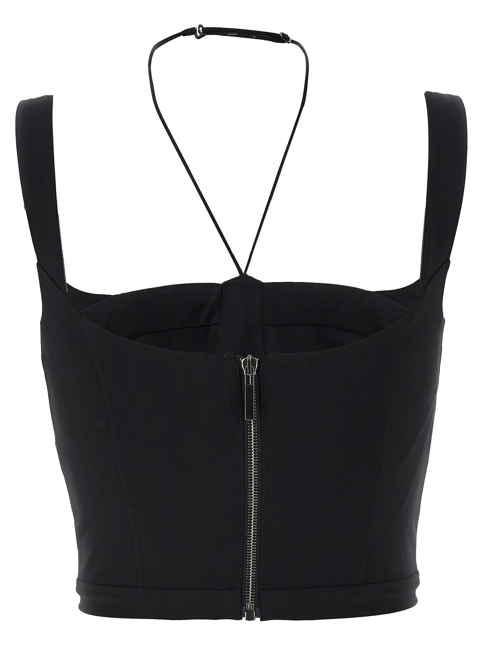 Shaped top Black Polyamide Tops