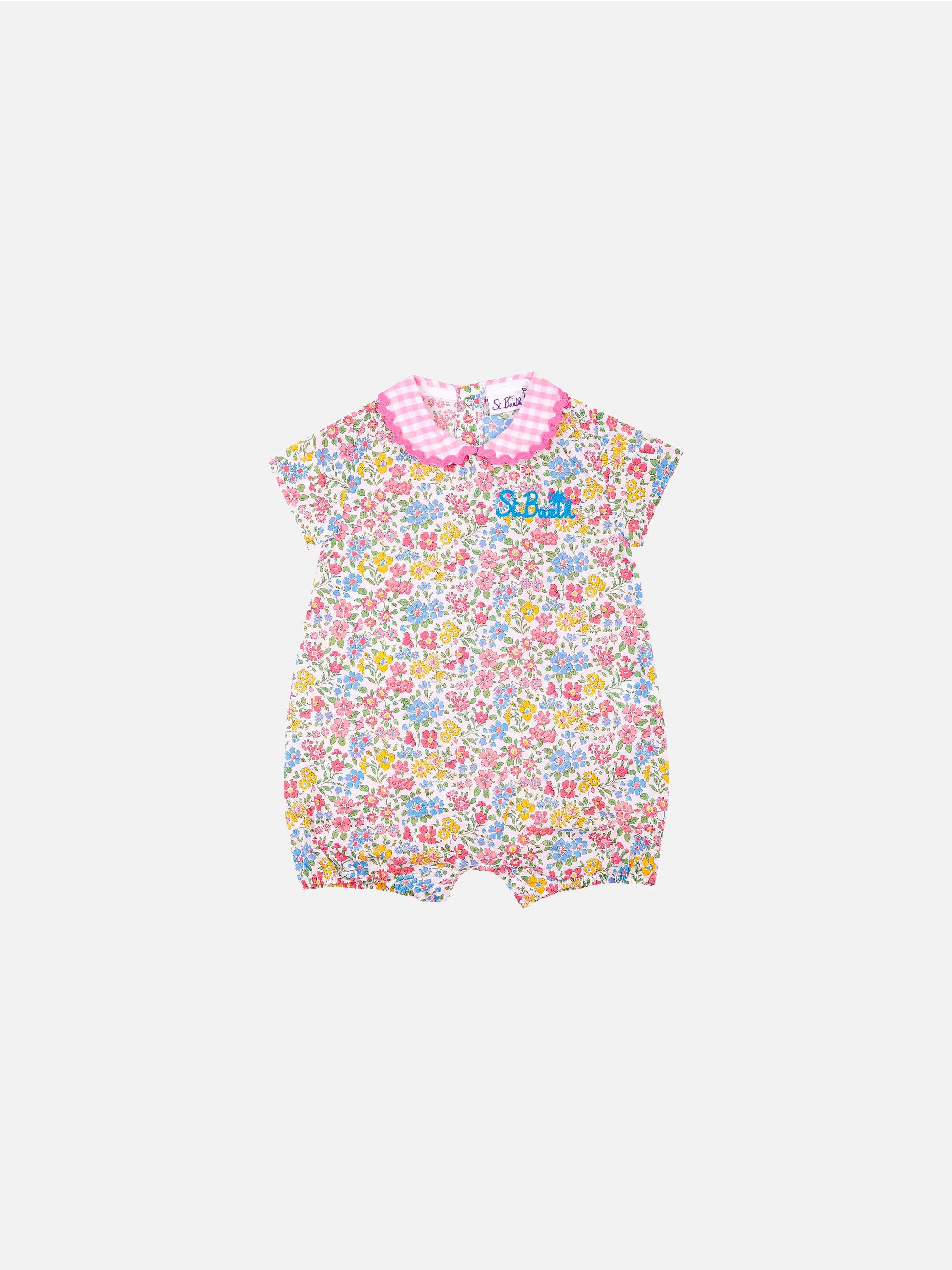 Baby Cotton Romper Suit Pink Dress