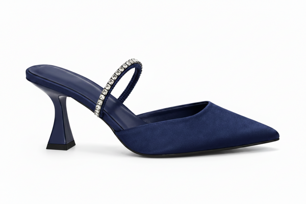 Lady Godiva Wedding Shoes – Navy & White