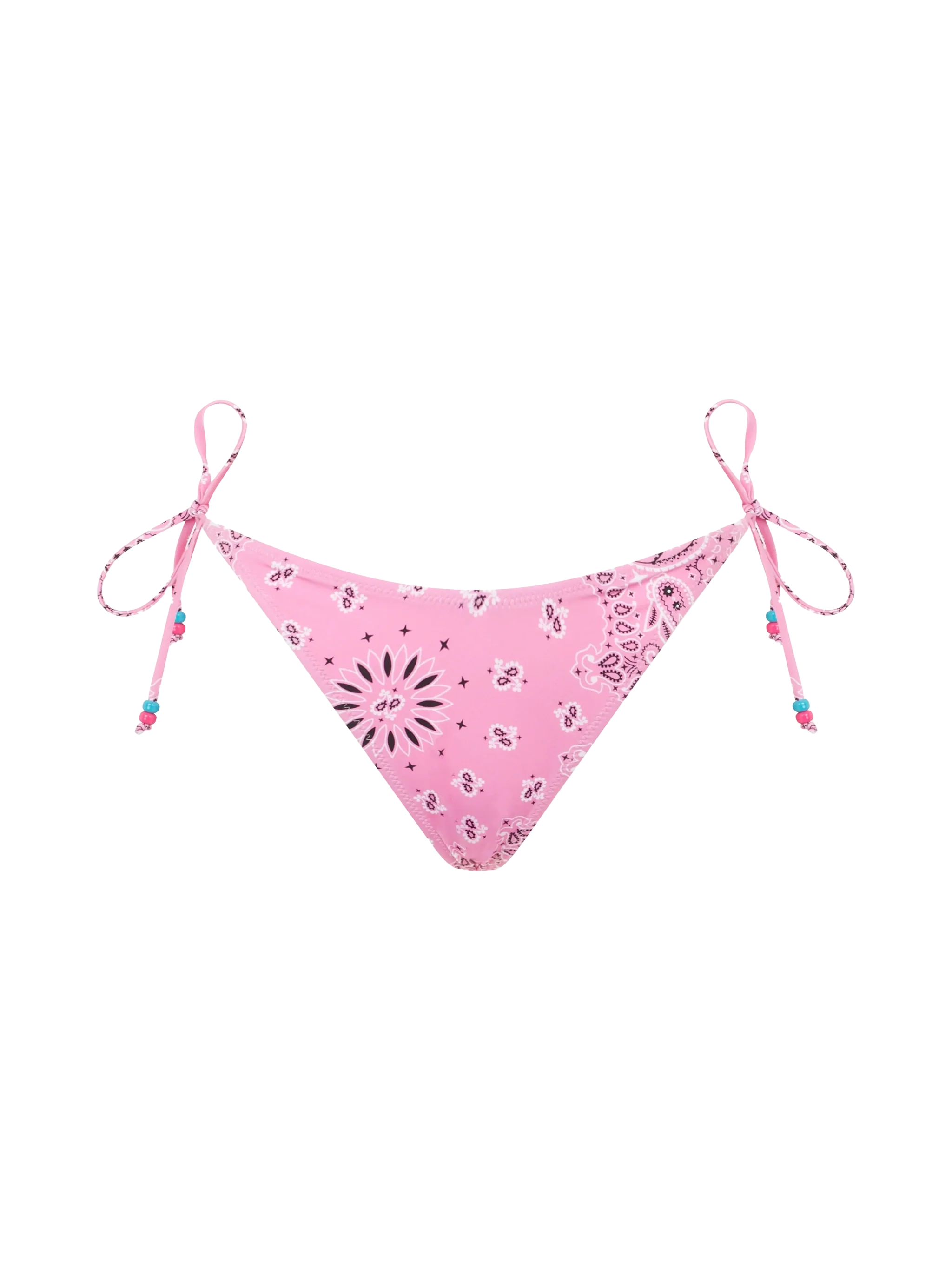 Pink Bandana Norah Cheeky Swim Briefs With Charms Bottom
