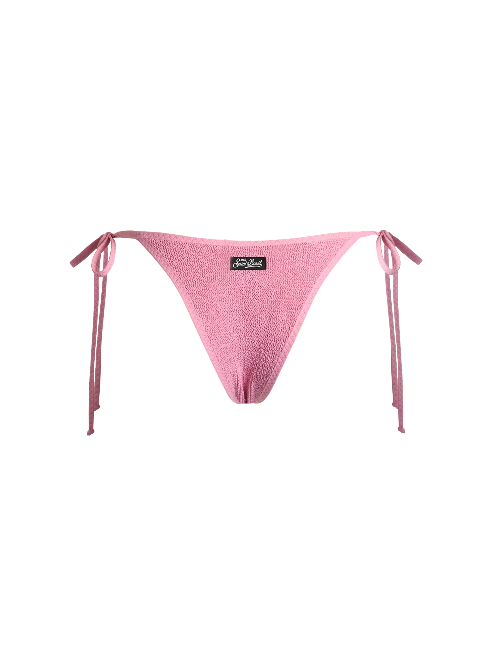 Pink Norah String Crinkle Cheeky Swim Briefs Bottom