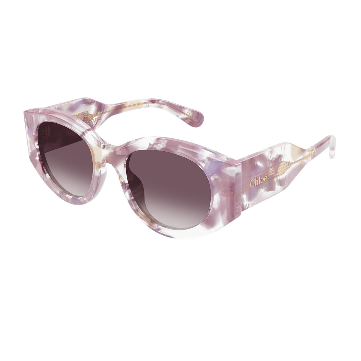 Chloé CH0251S Linea Gayia 005 Nude Violet Rosa Recycled Acetate Occhiali Da Sole