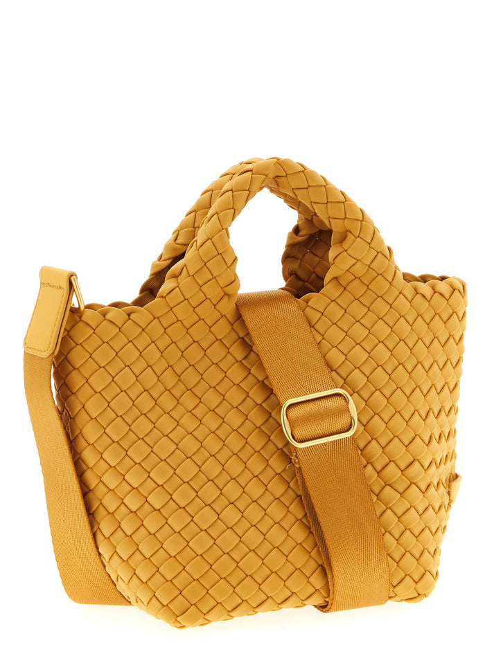 St. Barths Petit shopping bag Yellow Handwoven Neoprene Tote