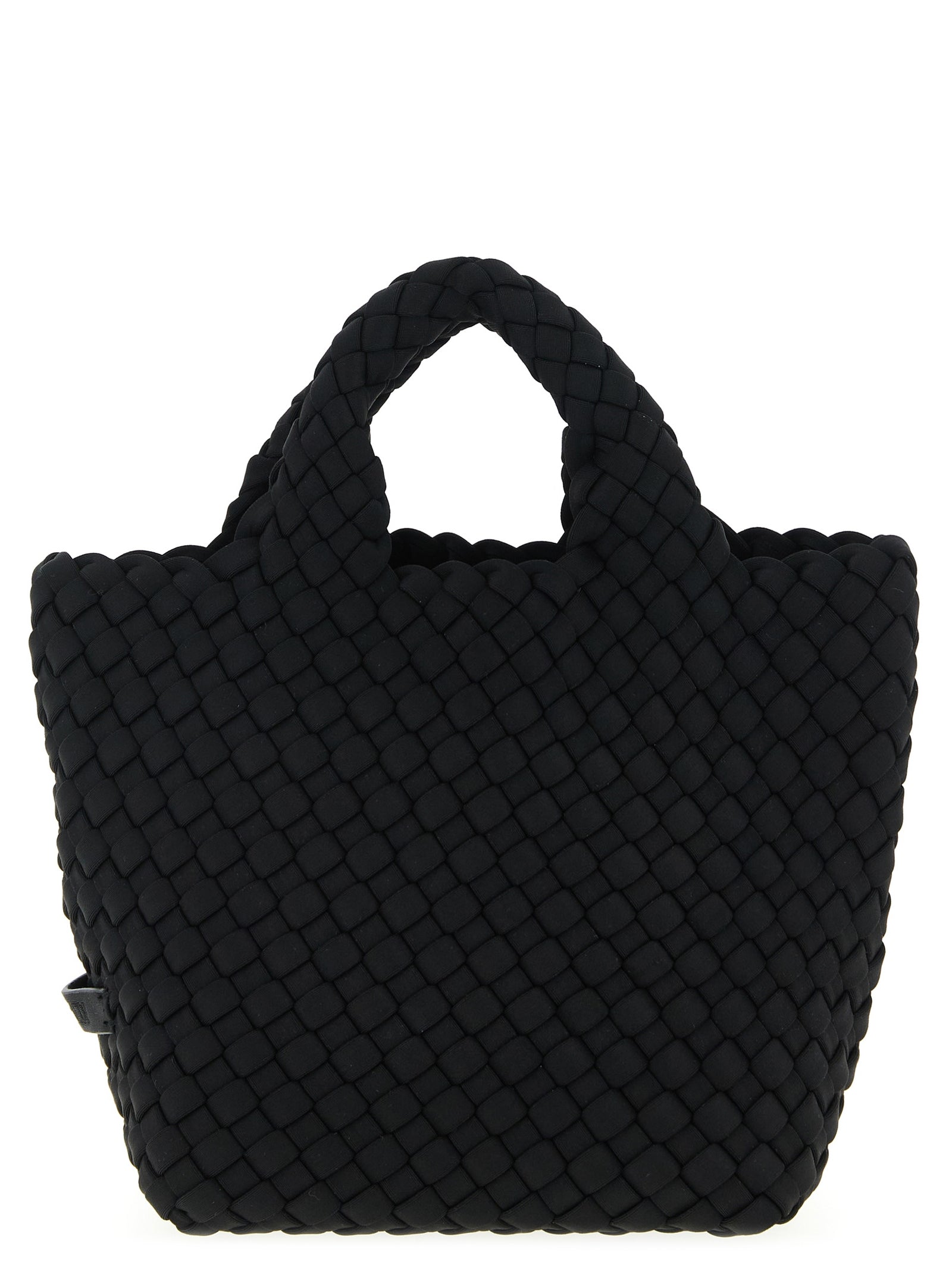 St. Barths Petit shopping bag Black Handwoven Neoprene Tote