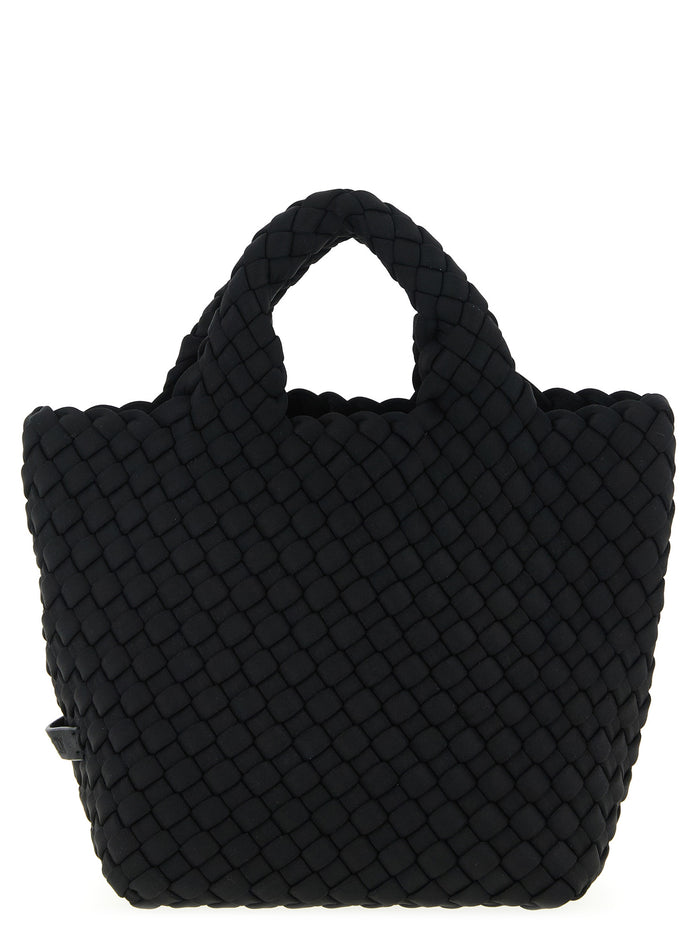 St. Barths Petit shopping bag Black Handwoven Neoprene Tote
