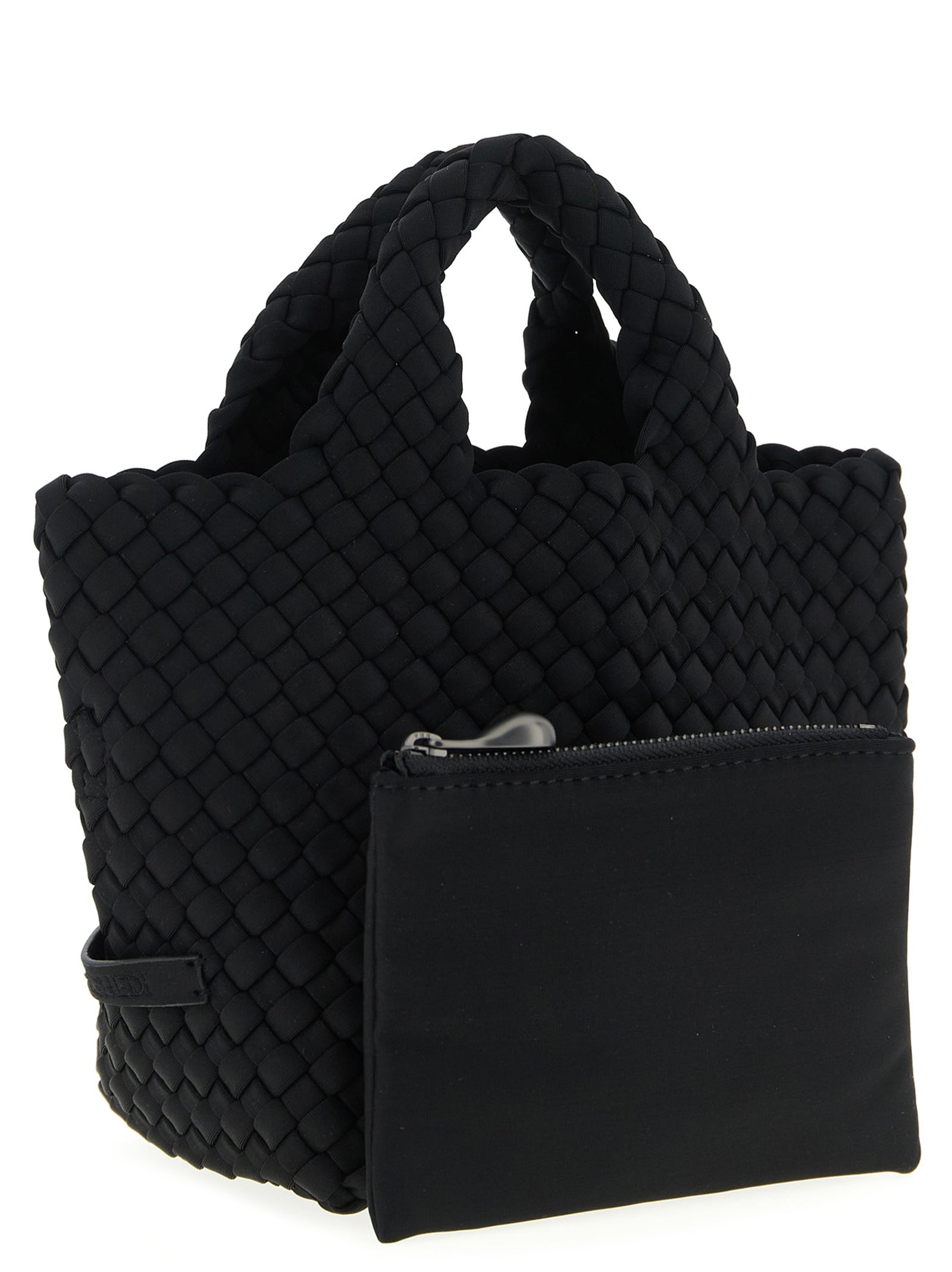 St. Barths Petit shopping bag Black Handwoven Neoprene Tote
