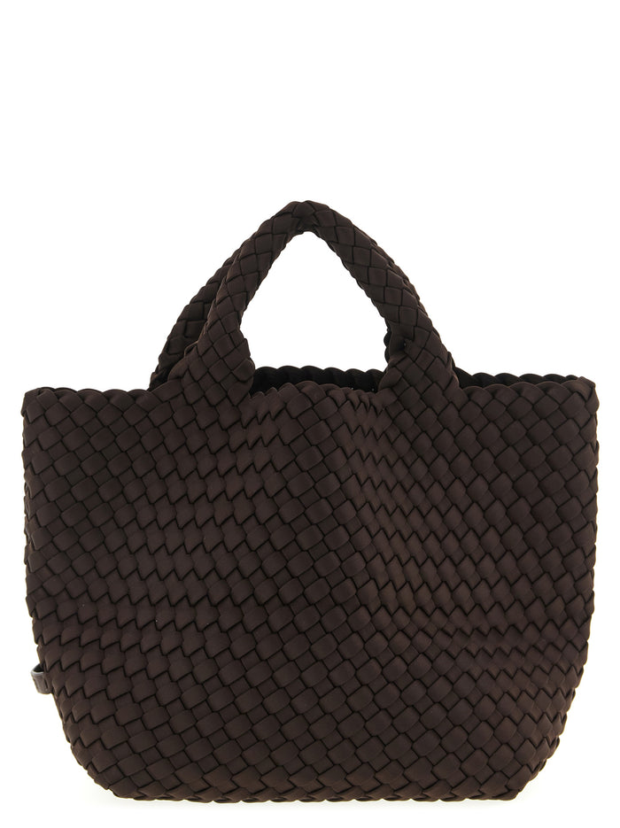 St. Barths Small Shopping Bag Brown Handwoven Neoprene Tote