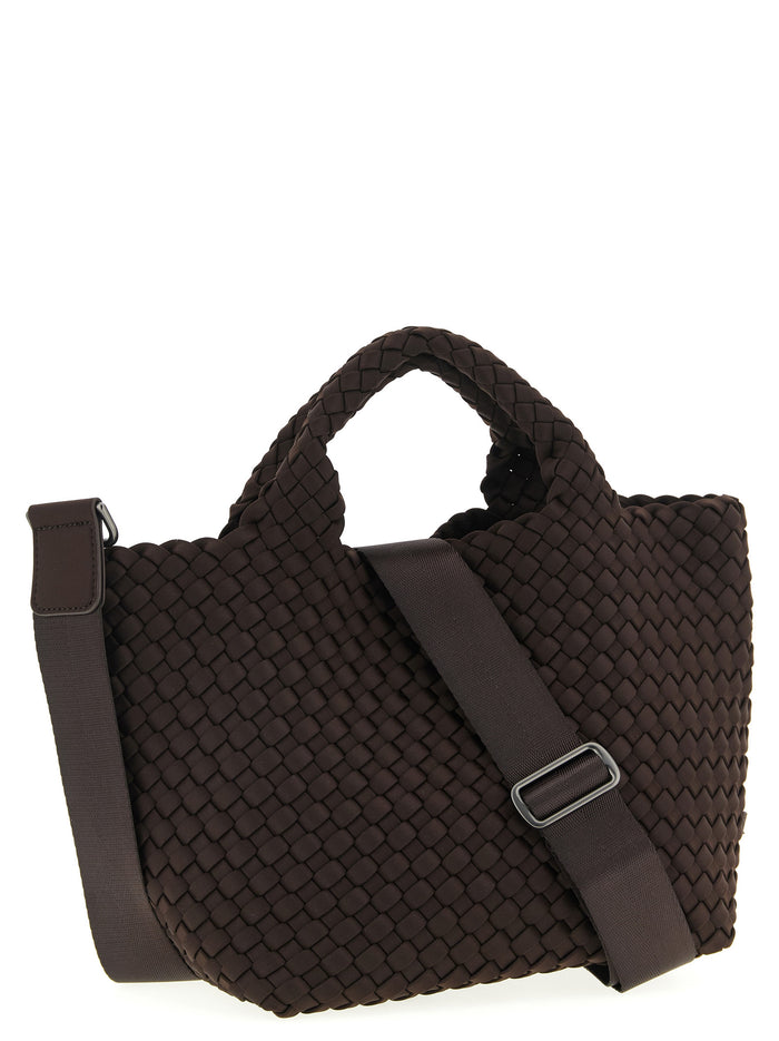 St. Barths Small Shopping Bag Brown Handwoven Neoprene Tote