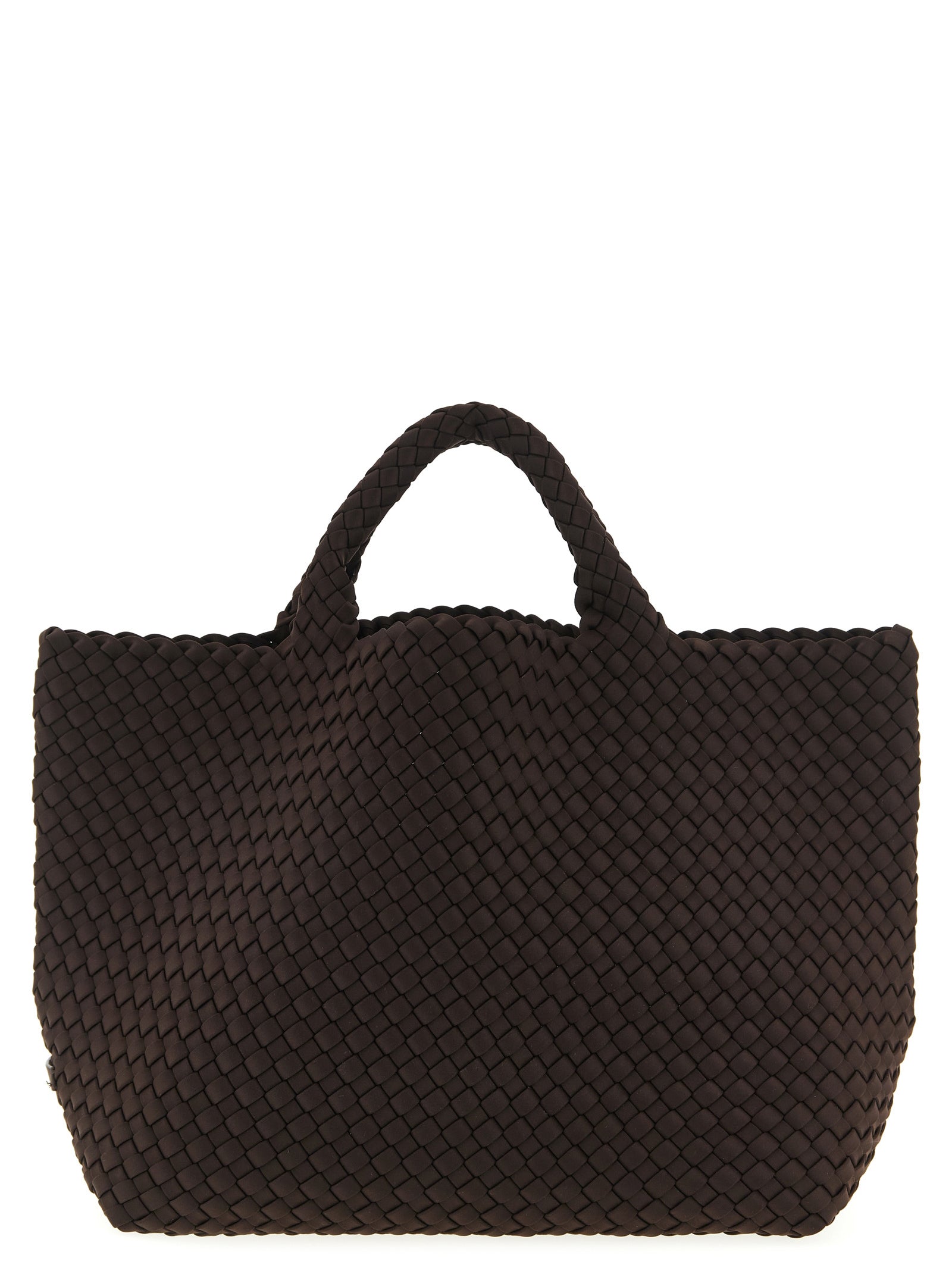 St. Barths Medium shopping bag Brown Handwoven Neoprene Tote