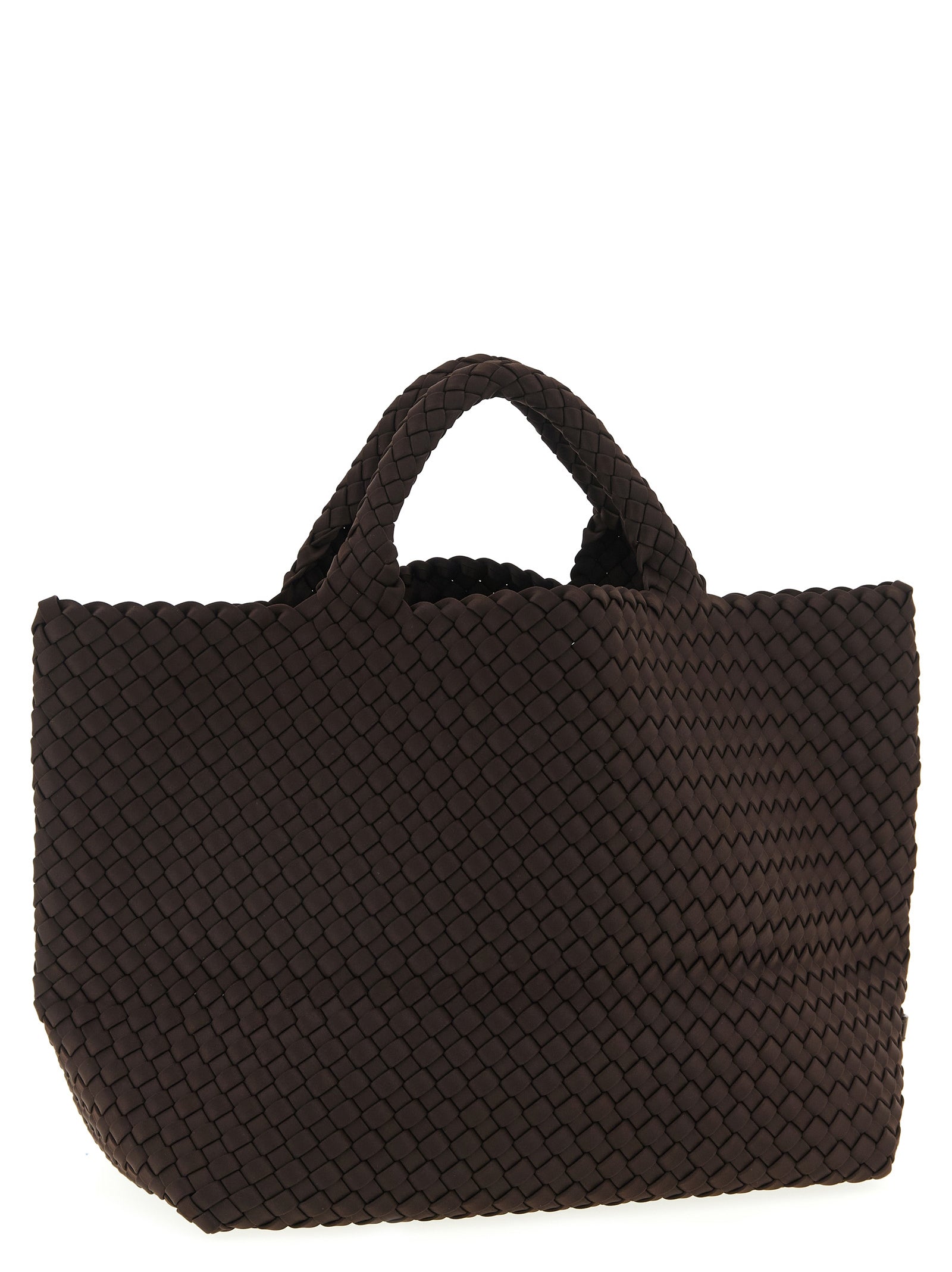 St. Barths Medium shopping bag Brown Handwoven Neoprene Tote