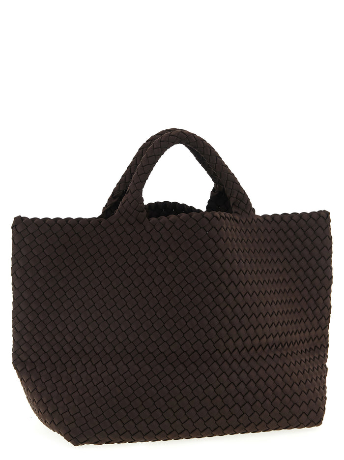 St. Barths Medium shopping bag Brown Handwoven Neoprene Tote