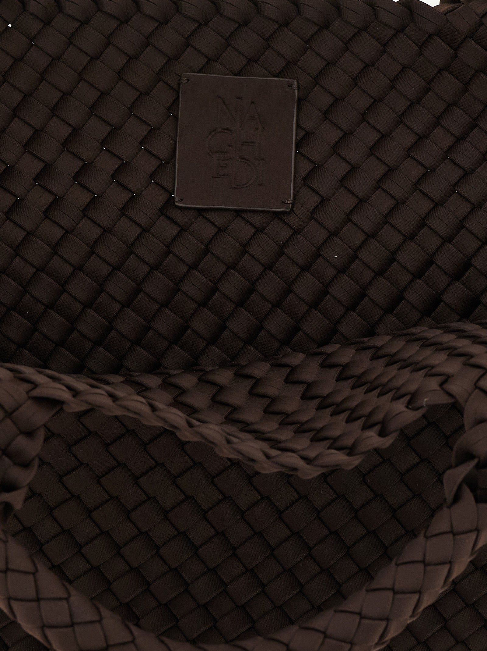 St. Barths Medium shopping bag Brown Handwoven Neoprene Tote