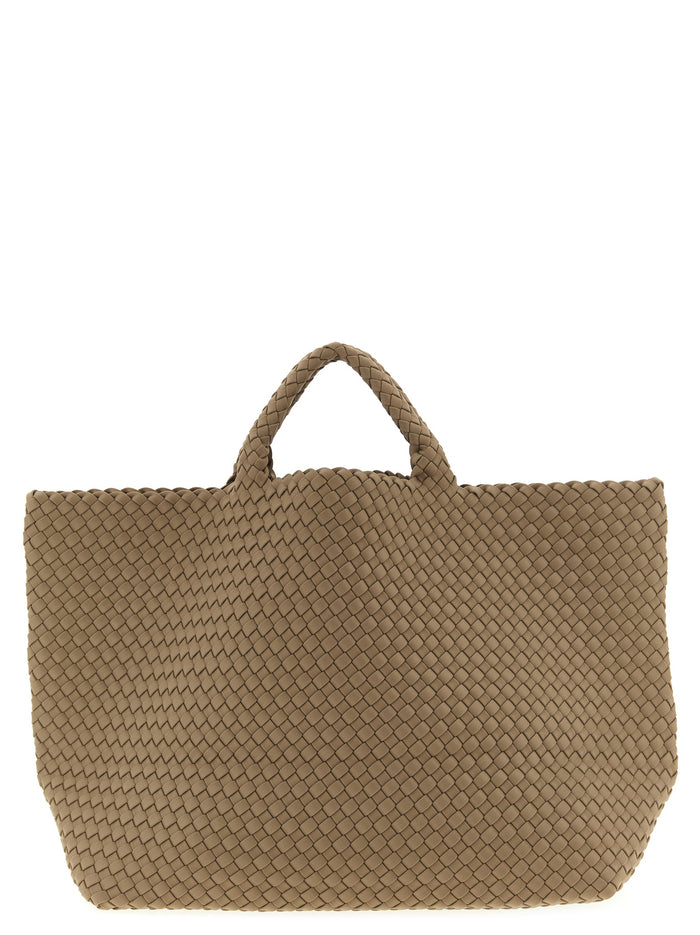 St. Barths Large shopping bag Beige Handwoven Neoprene Tote