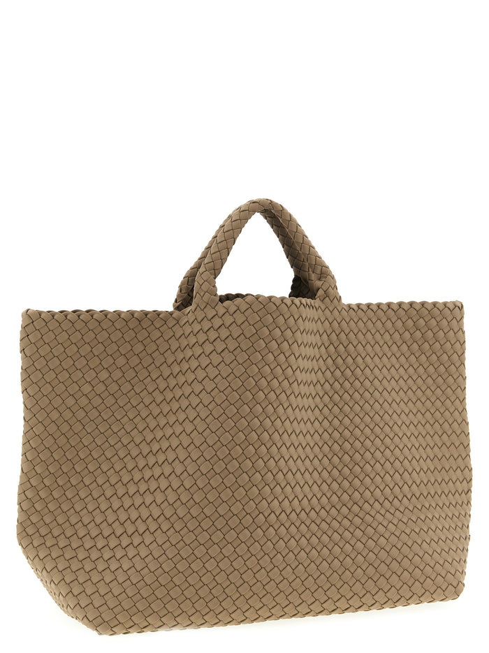 St. Barths Large shopping bag Beige Handwoven Neoprene Tote