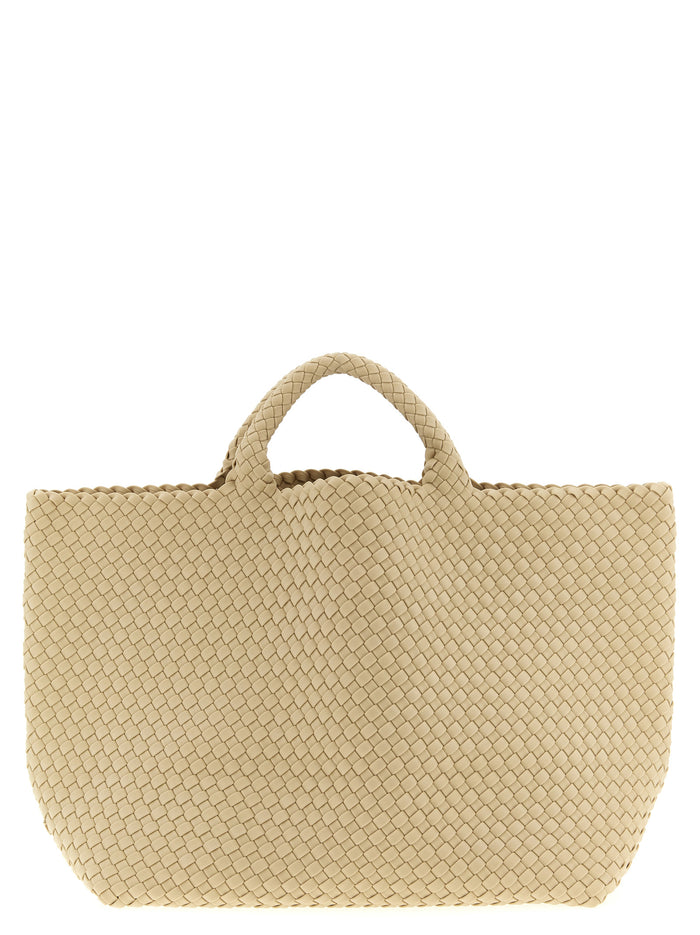 St. Barths Large shopping bag Beige Handwoven Neoprene Tote