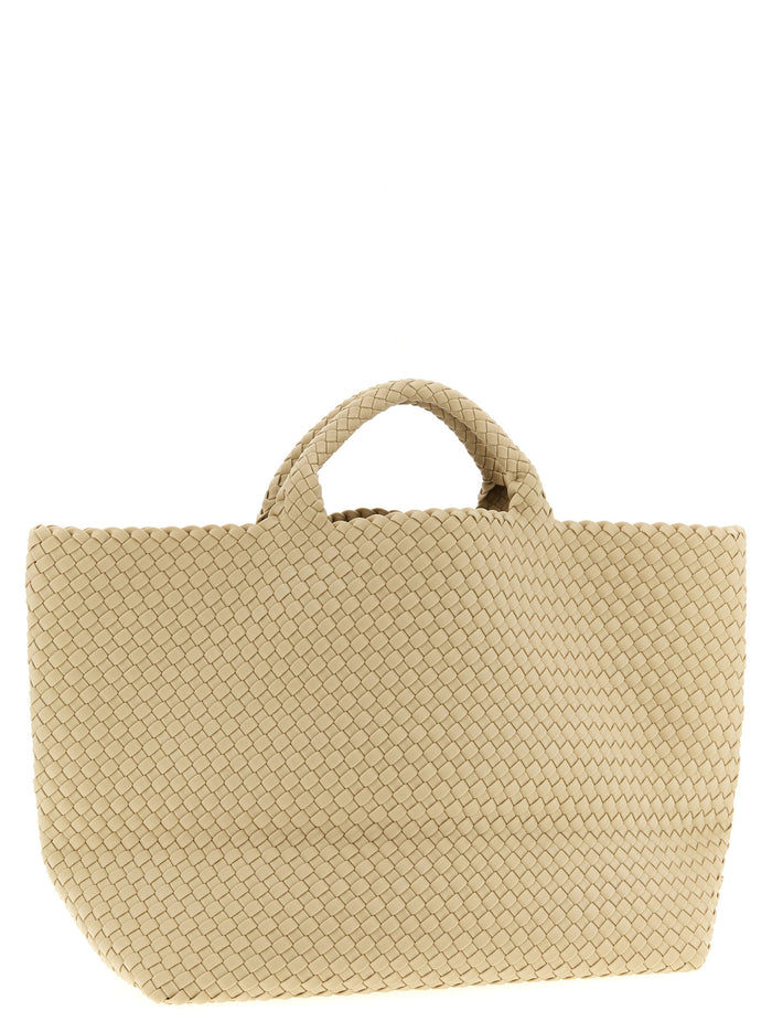 St. Barths Large shopping bag Beige Handwoven Neoprene Tote