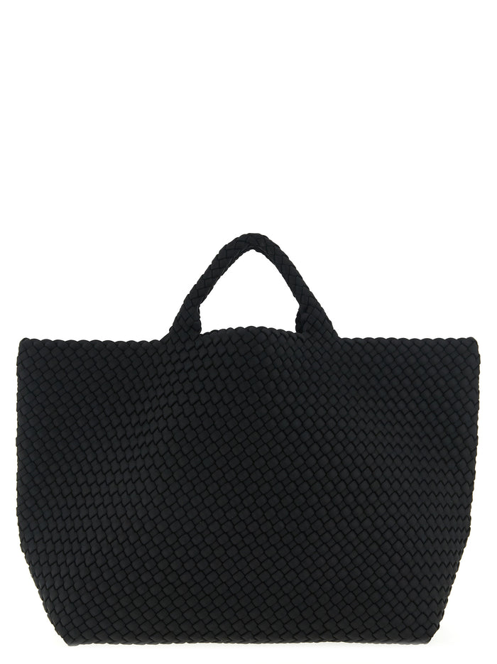 St. Barths Large shopping bag Black Handwoven Neoprene Tote