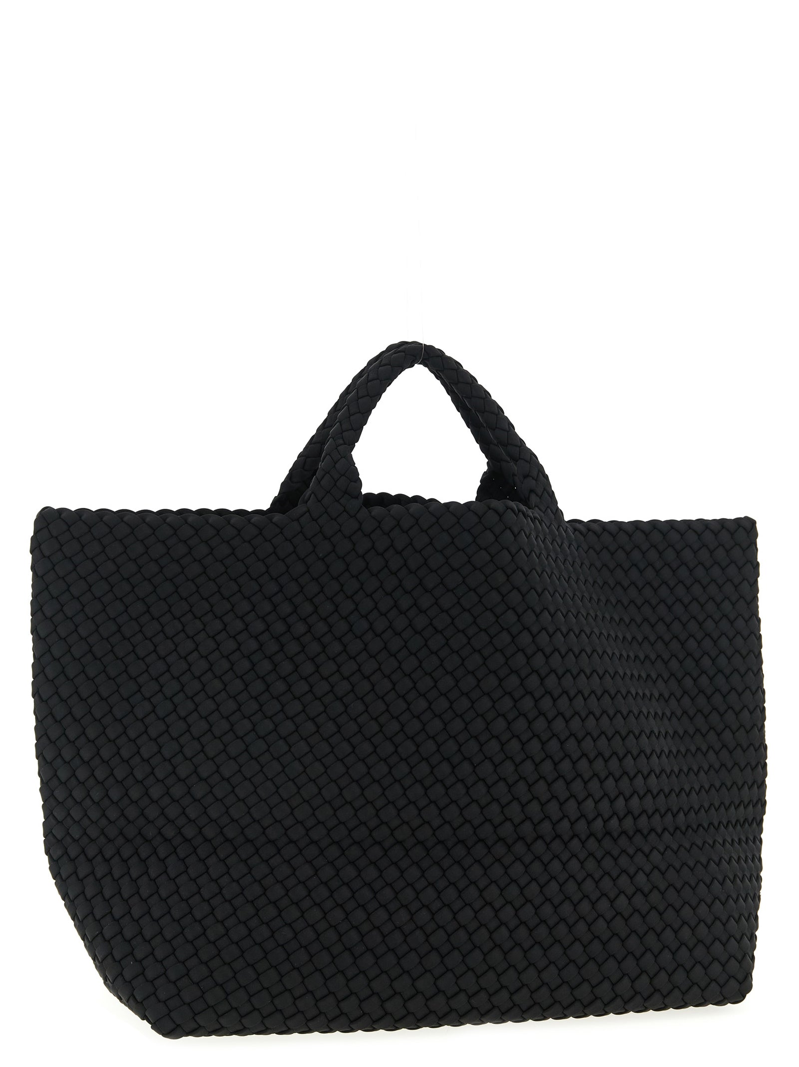 St. Barths Large shopping bag Black Handwoven Neoprene Tote
