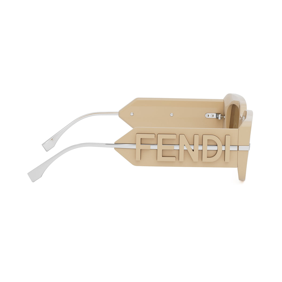 Fendi FE40133I Fendigraphy 57E Beige Acetate Occhiali Da Sole