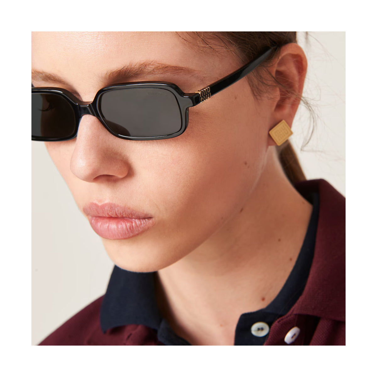 Miu 0MU 11ZS Regard 16K5S0 Black Nero Acetate Occhiali Da Sole