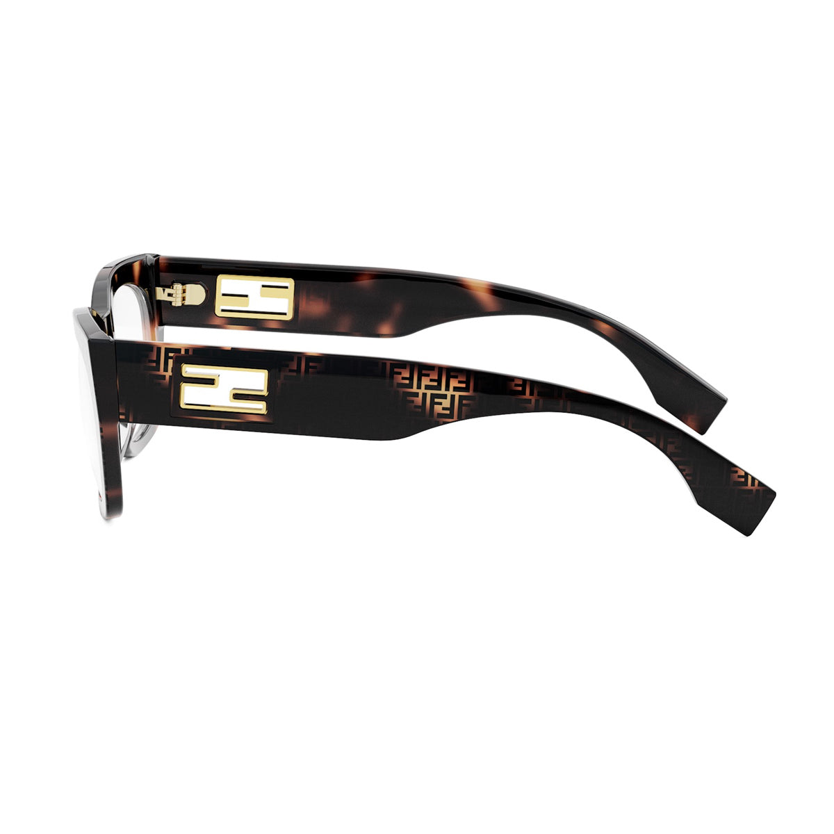 Fendi FE50082I Baguette 055 Havana Marrone Acetate Occhiali Da Vista