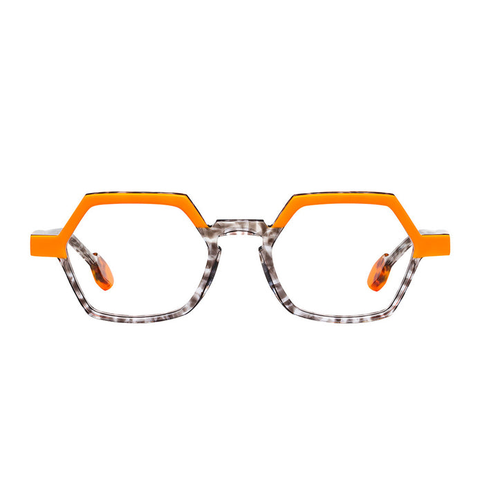 Matttew Cante 1108 Arancione Grigio Cristallo Acetate Occhiali Da Vista