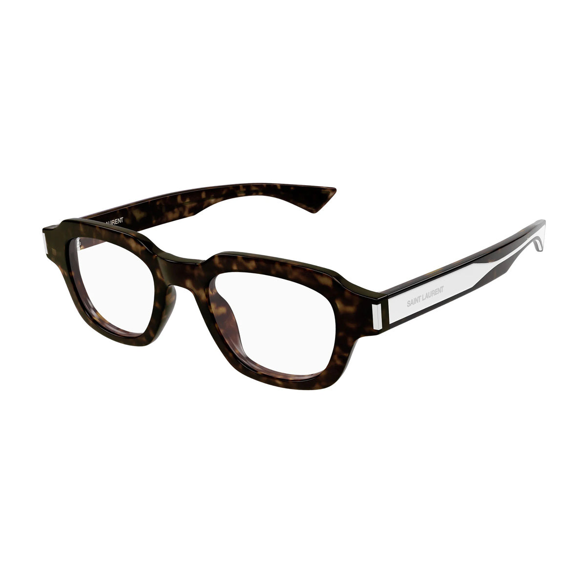 Saint Laurent SL 791 OPT Linea Logo 002 Havana Crystal Marrone Acetate Occhiali Da Vista