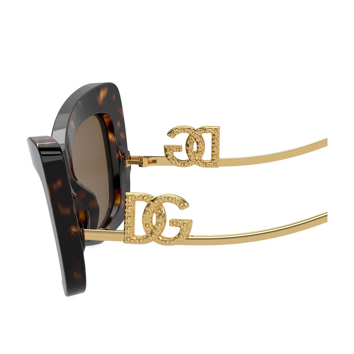 DG4467B Linea DG Crystal 502-73 Havana-Oro Marrone Acetate/metal Occhiali Sole