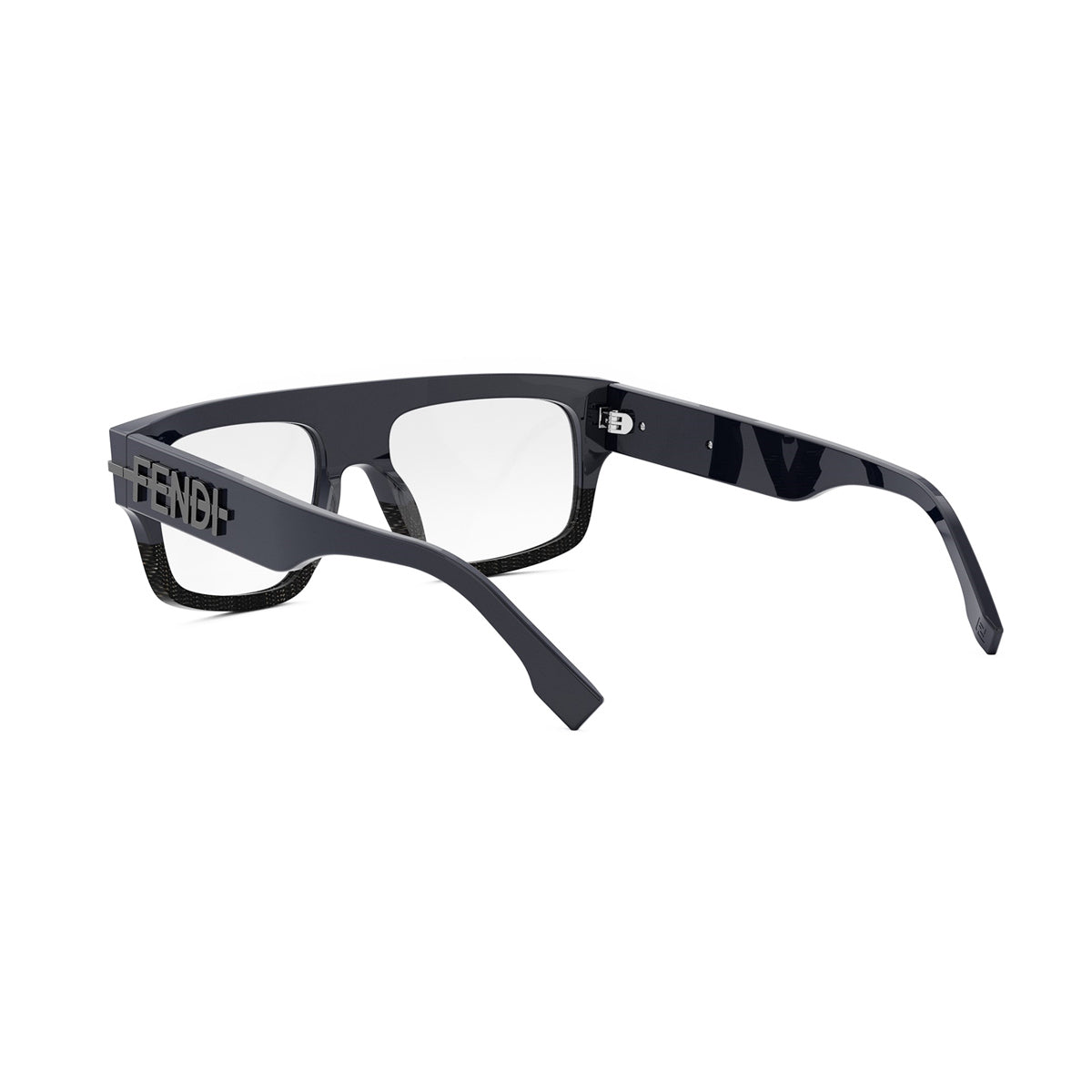 Fendi FE50062I Fendigraphy 090 blu scuro- Nero Acetate Occhiali Da Vista