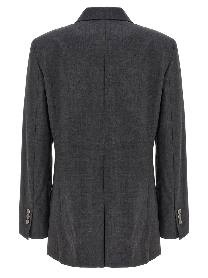 Boxy blazer Gray Wool Blazer, Suits