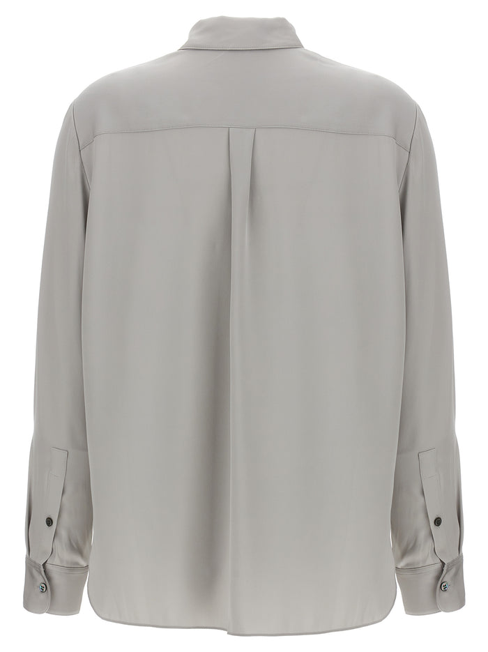 N Straight shirt Gray Silk Shirt, Blouse