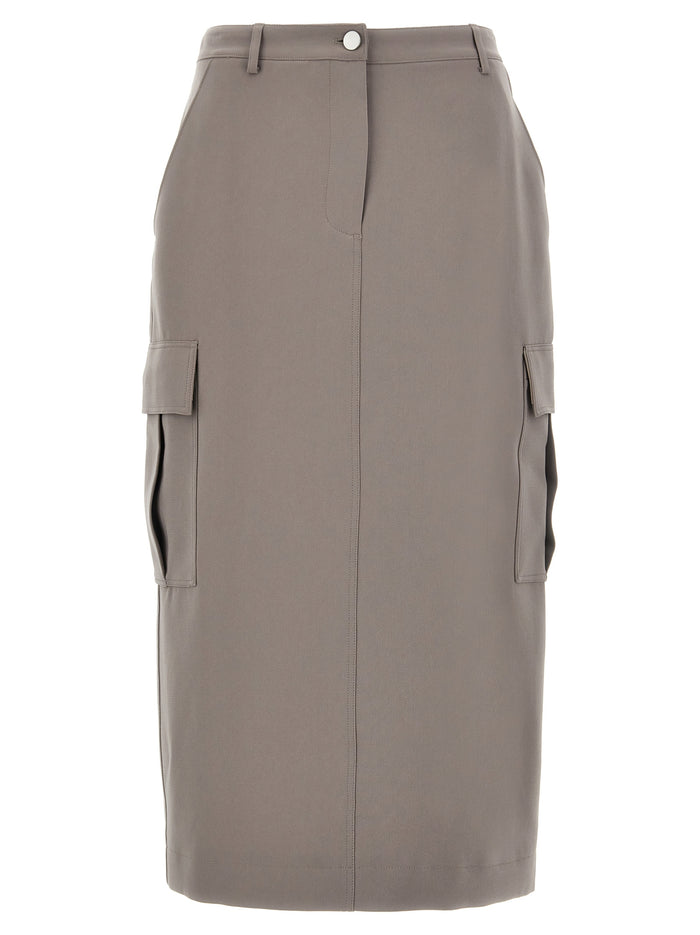 Relaxed Cargo skirt Gray Triacetate Polyester