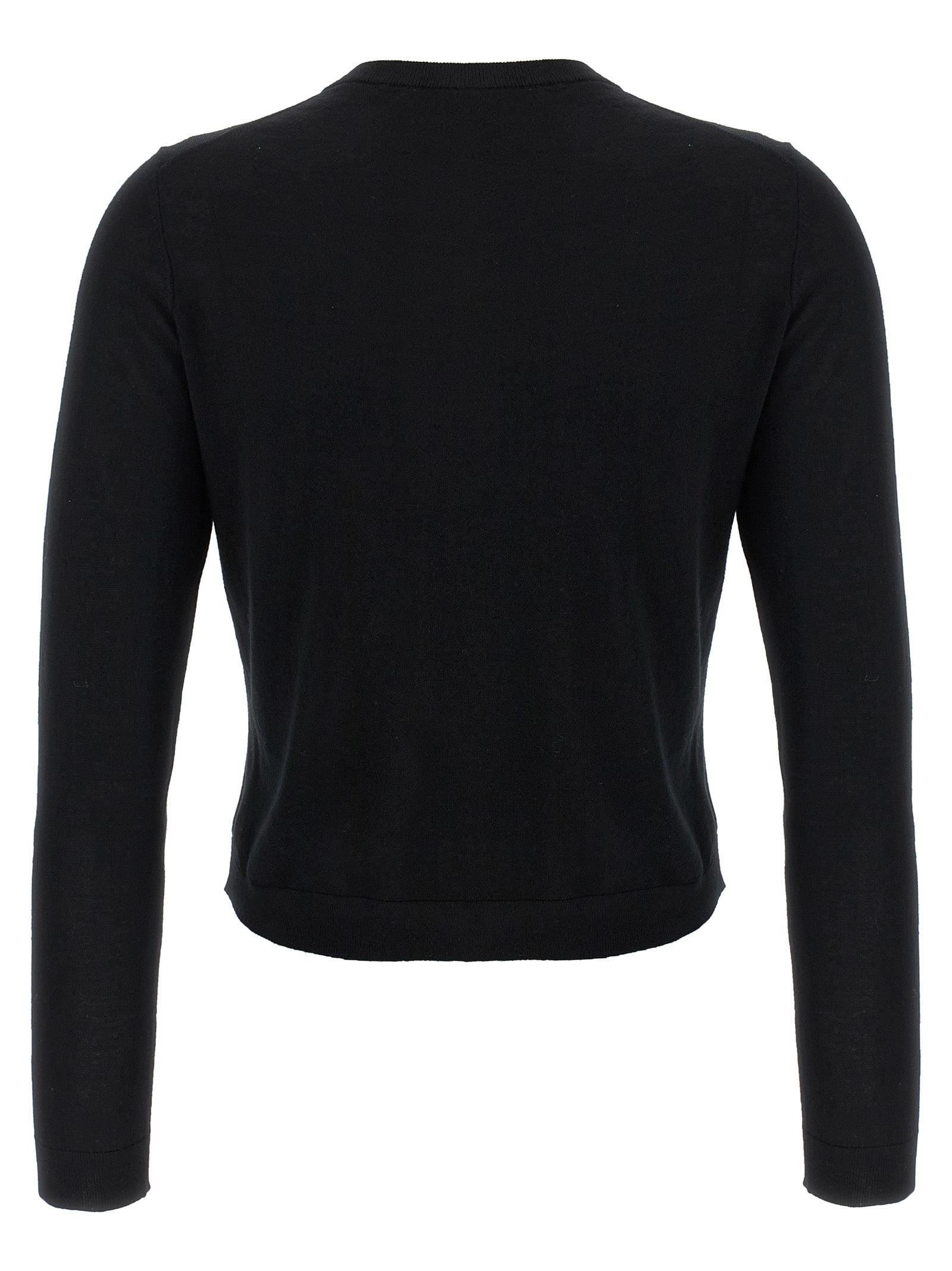 Wool cropped cardigan Black Merino Sweater, Cardigans