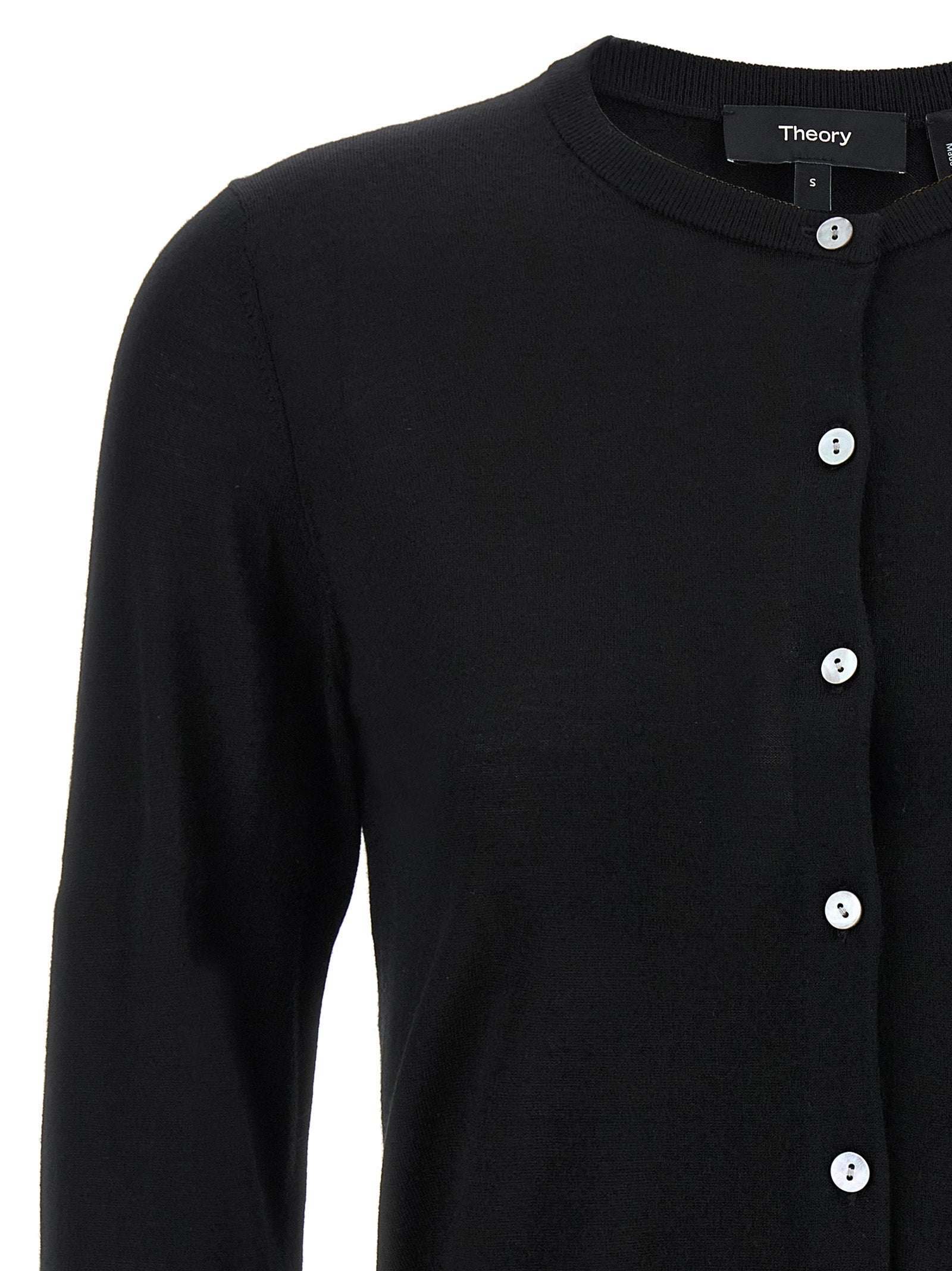 Wool cropped cardigan Black Merino Sweater, Cardigans