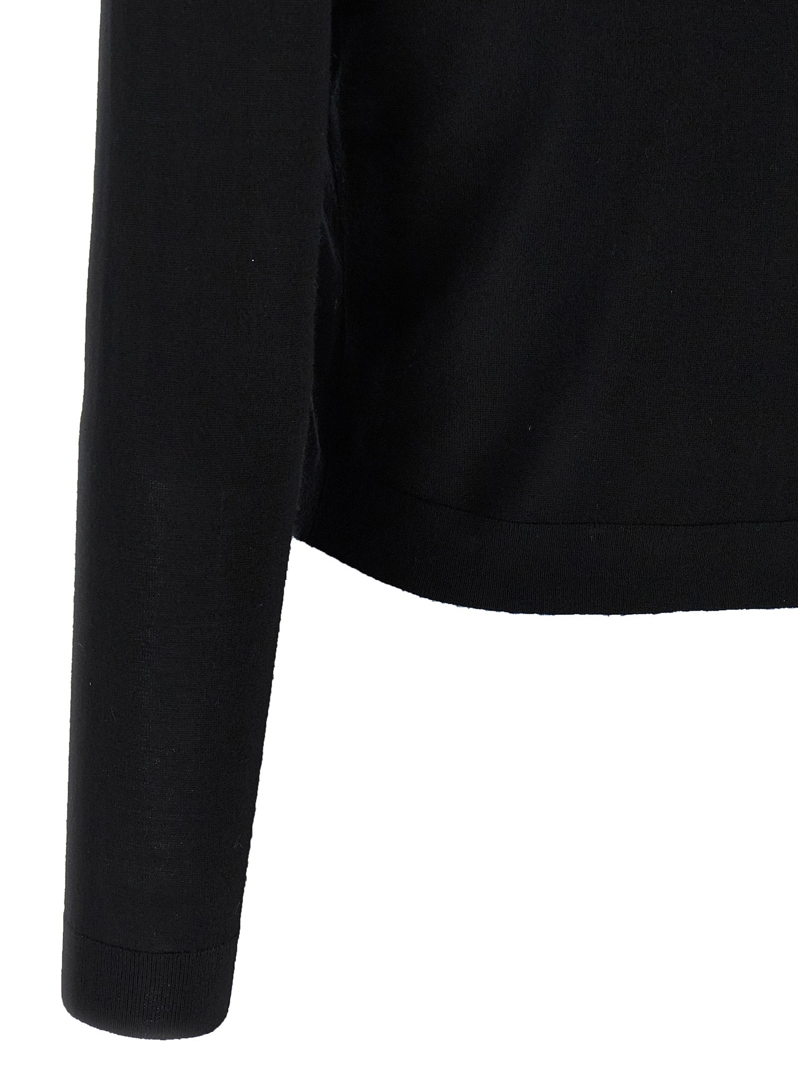 Wool cropped cardigan Black Merino Sweater, Cardigans