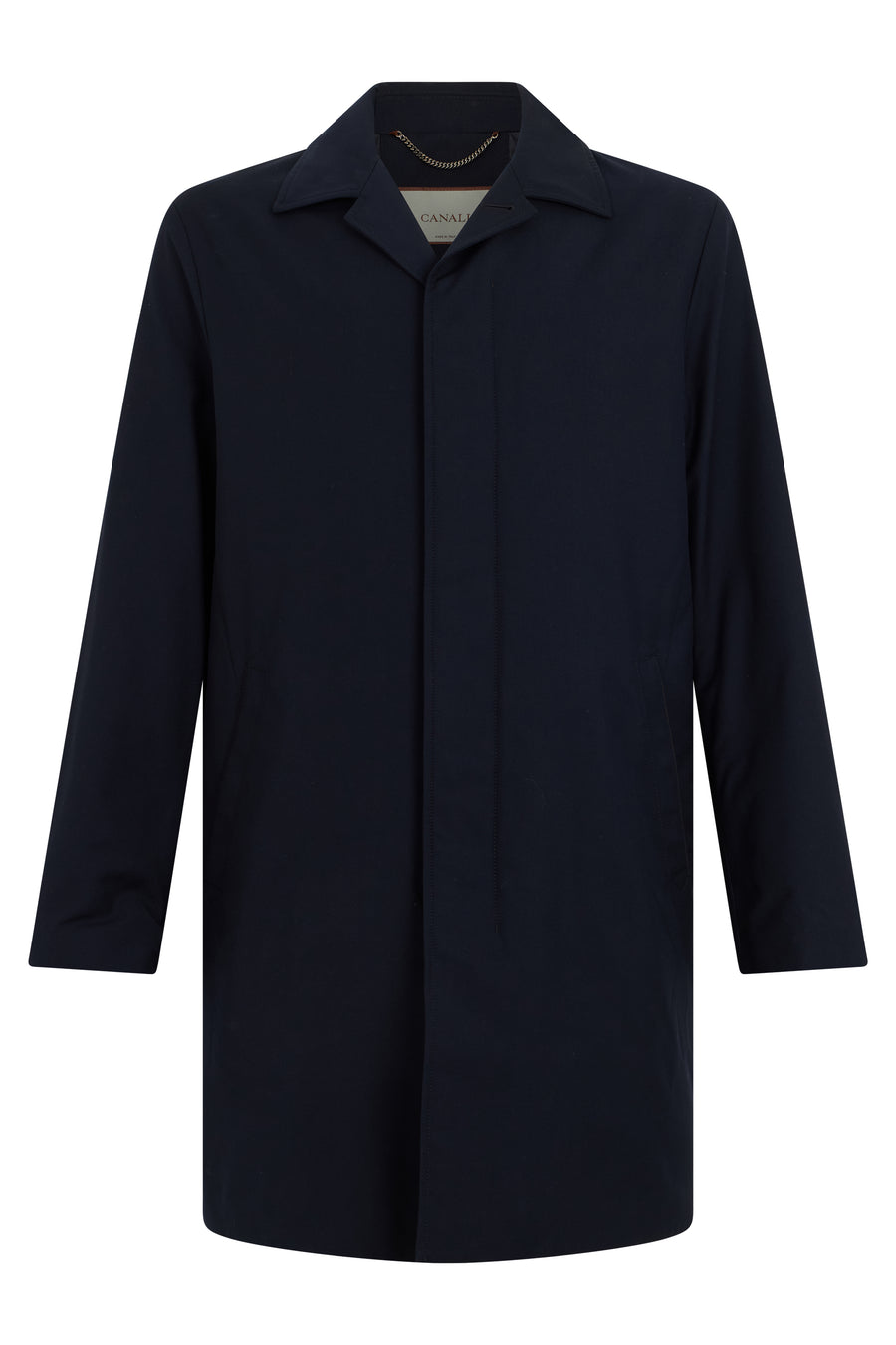 Trench Coat Blue Polyester