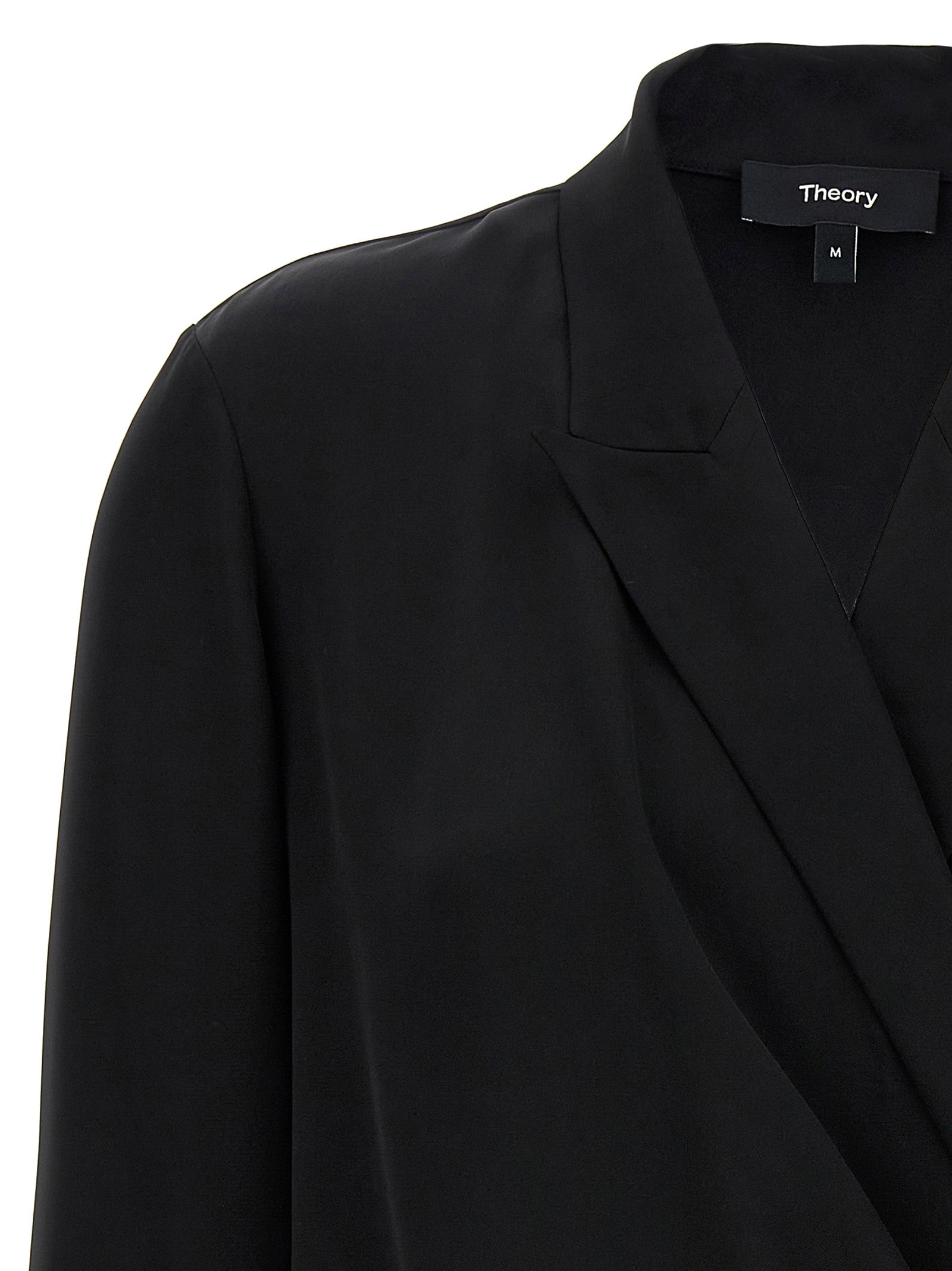 PK Label Wrap blouse Black Silk Shirt