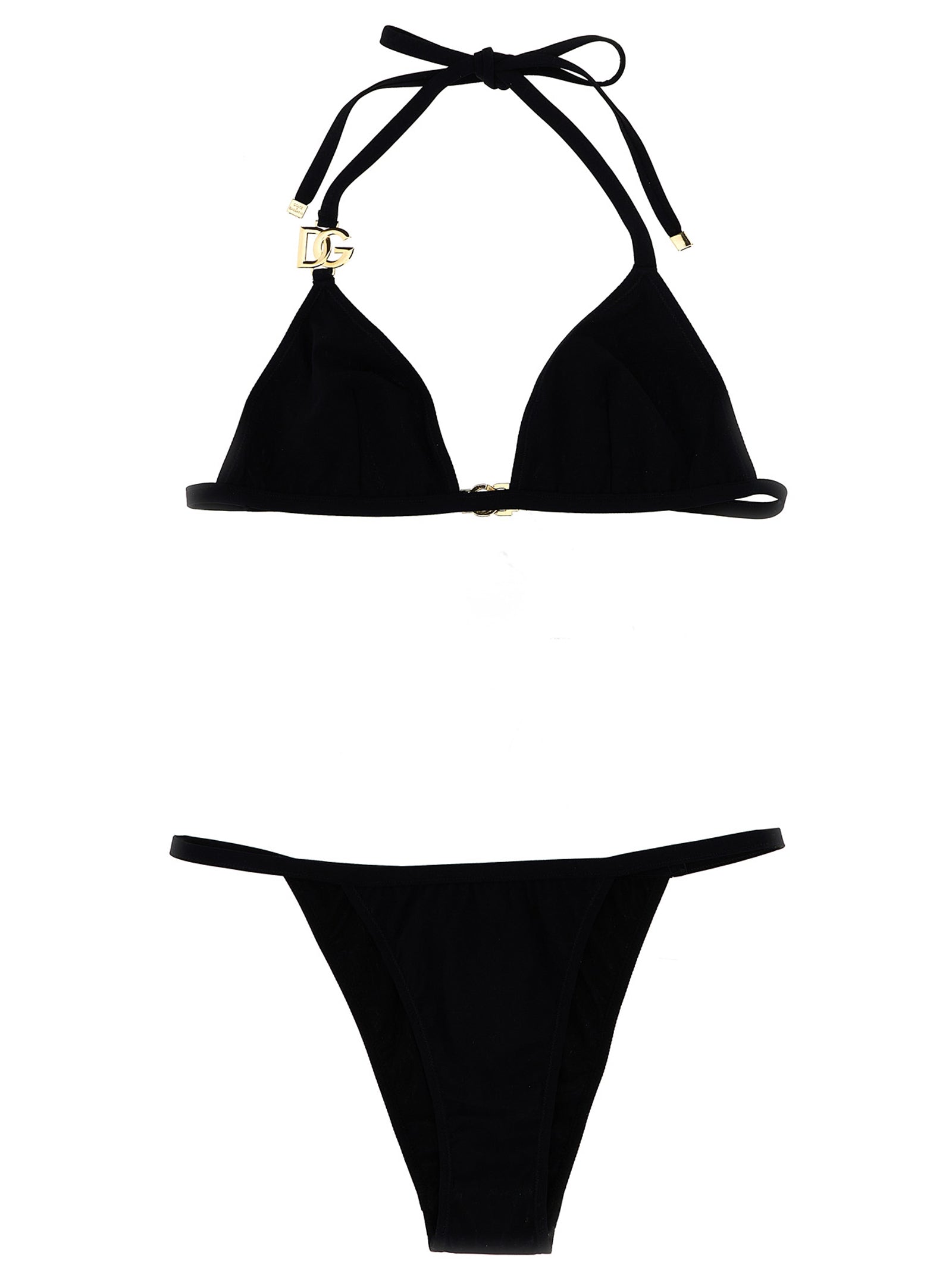 Logo bikini set Black Polyamide Beachwear