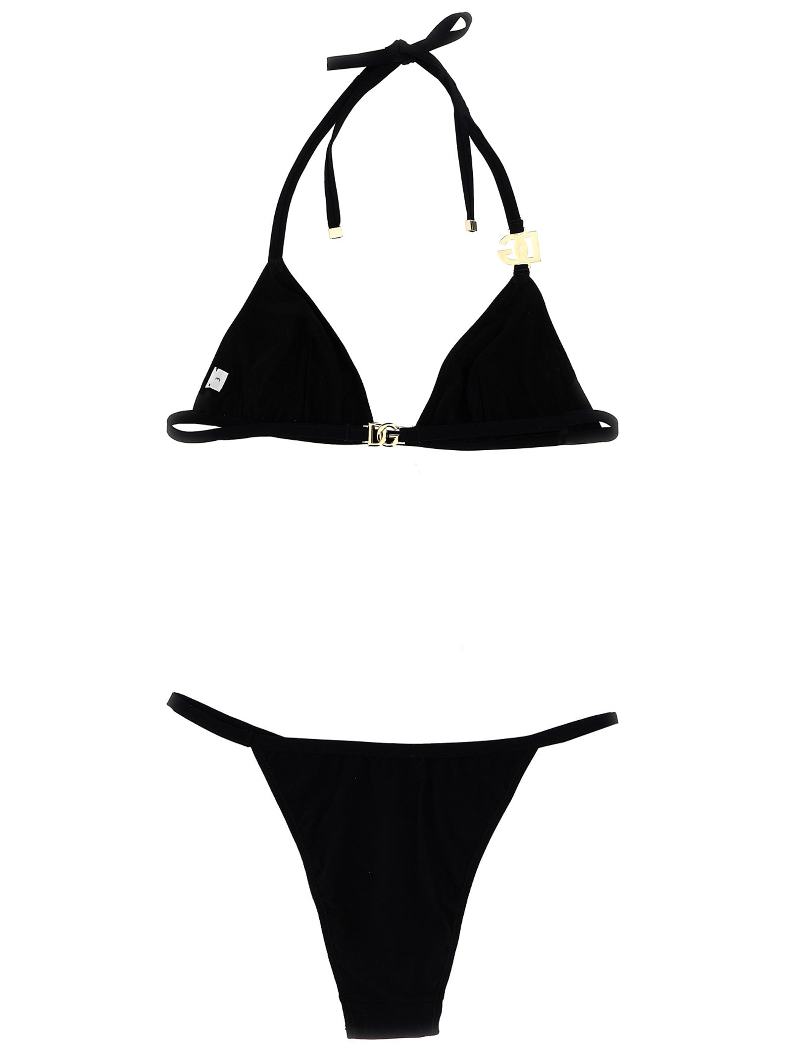 Logo bikini set Black Polyamide Beachwear