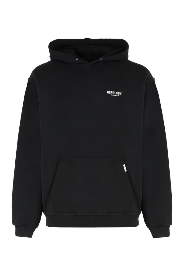 Black Cotton Hoodie Body: Cotton; Ribbing: Jumpers