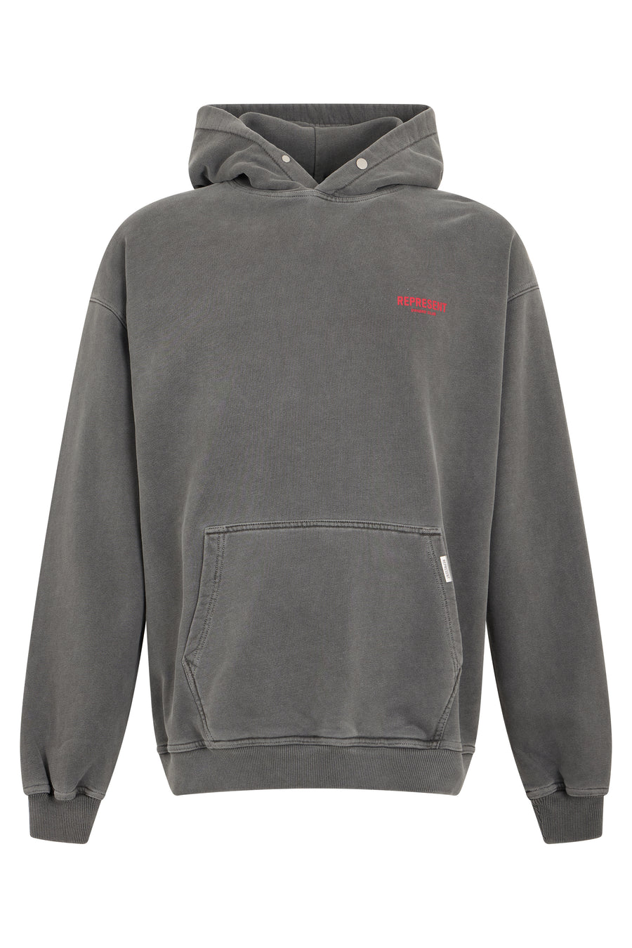 Hooded Sweatshirt Washed Black Cotton Jumpers