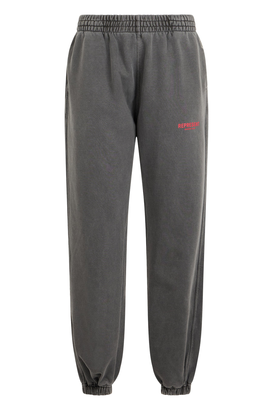 Track Pants Washed Black Cotton