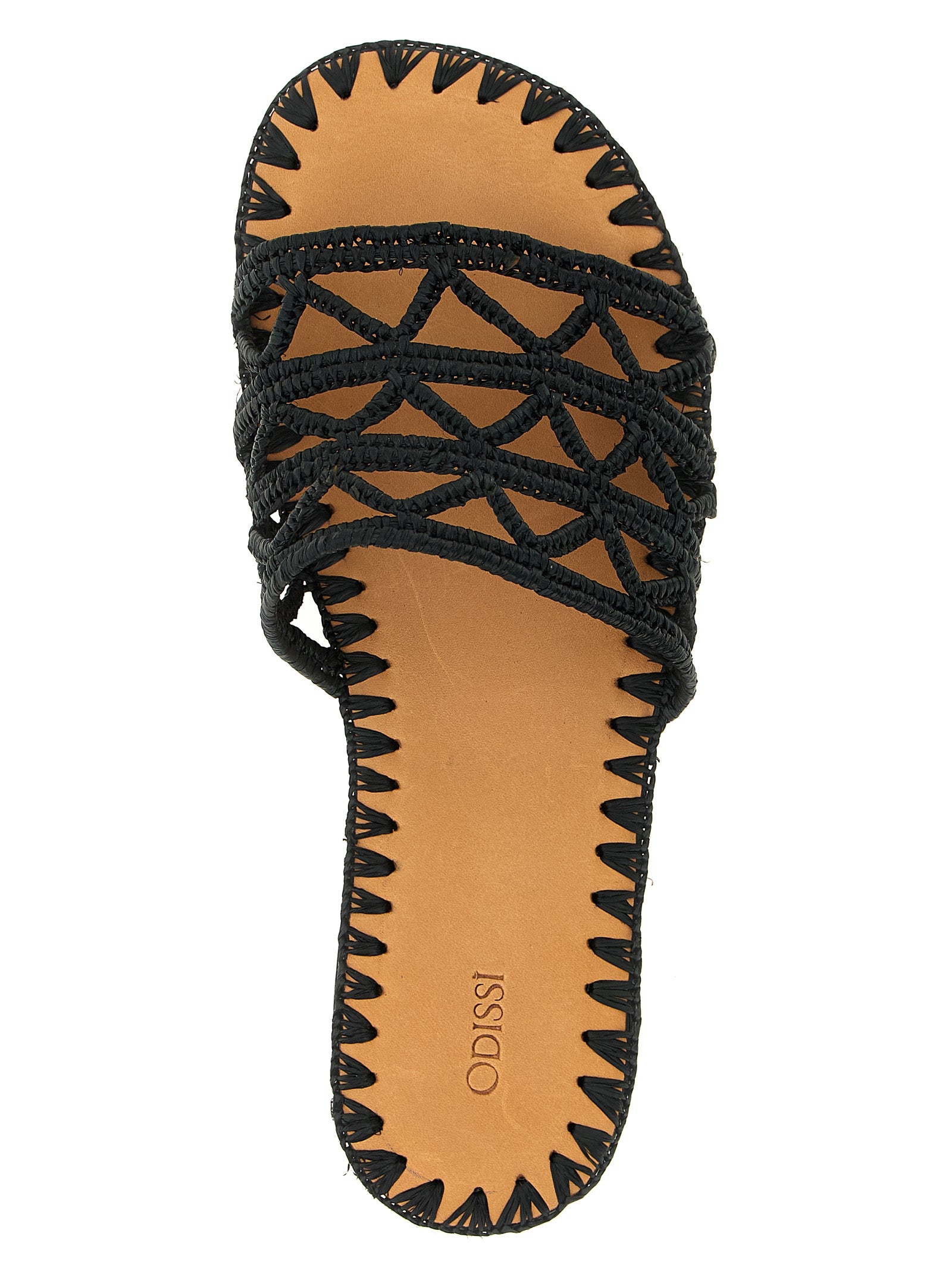 Evie Slides Black Viscose Sandal