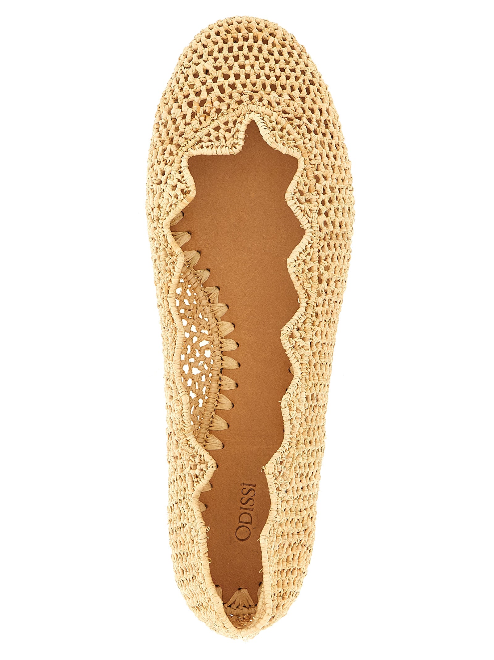 Harper Ballet Flats Beige Viscose Flat Shoes
