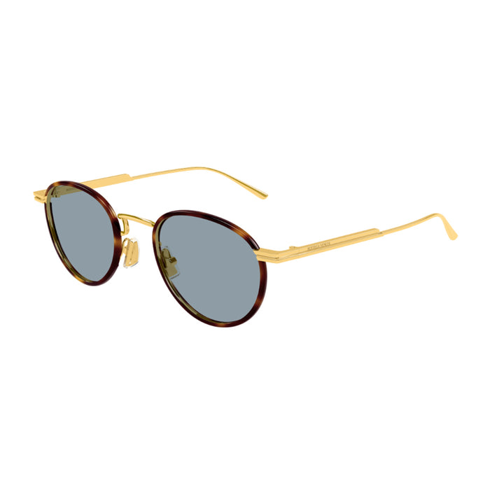 Bottega Veneta BV1389S Linea Ribbon 002 Gold Blue Oro Acetate/ Metal Occhiali Da Sole