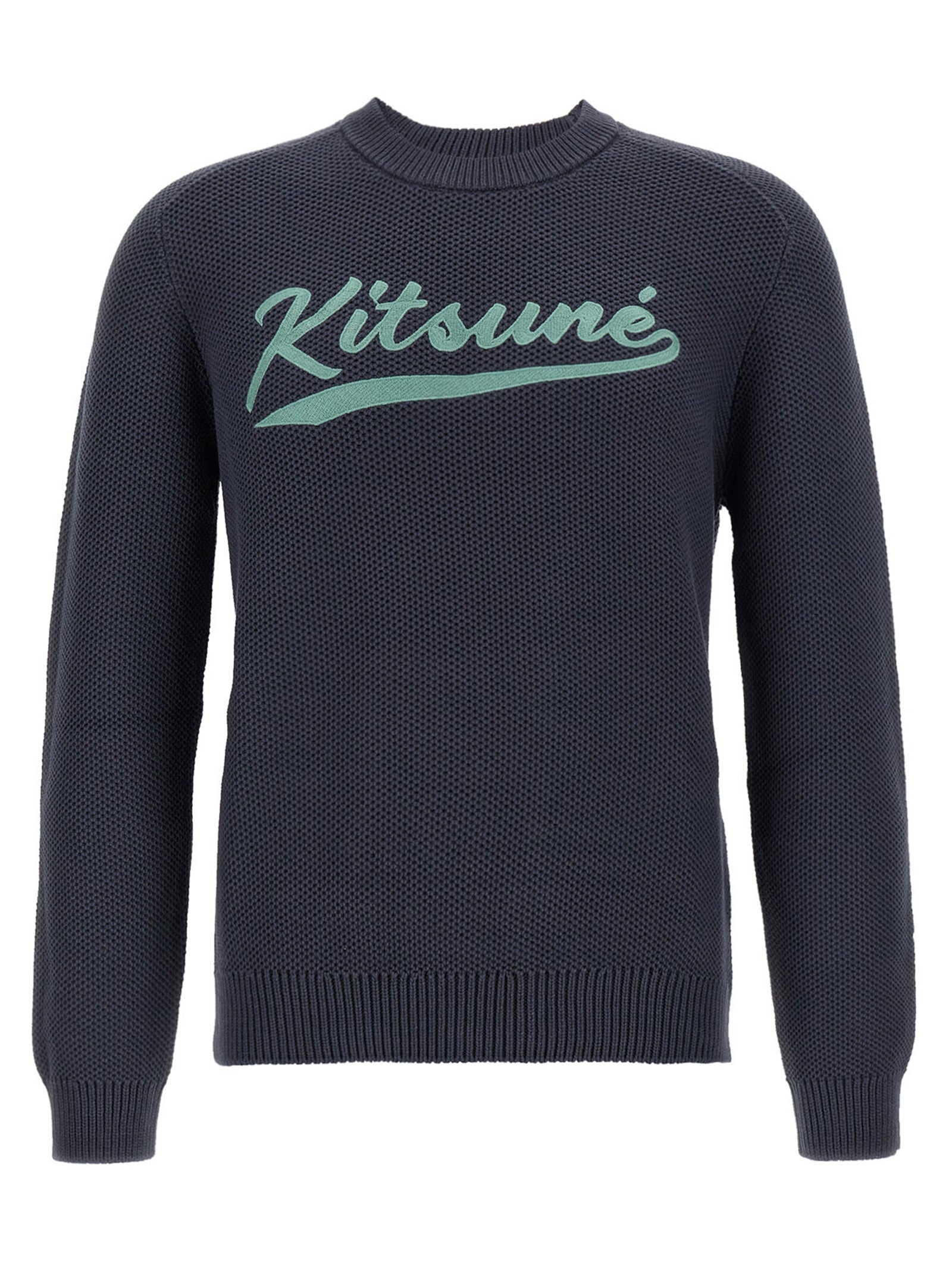 Varsity sweater Gray Cotton Polyamide Sweater, Cardigans