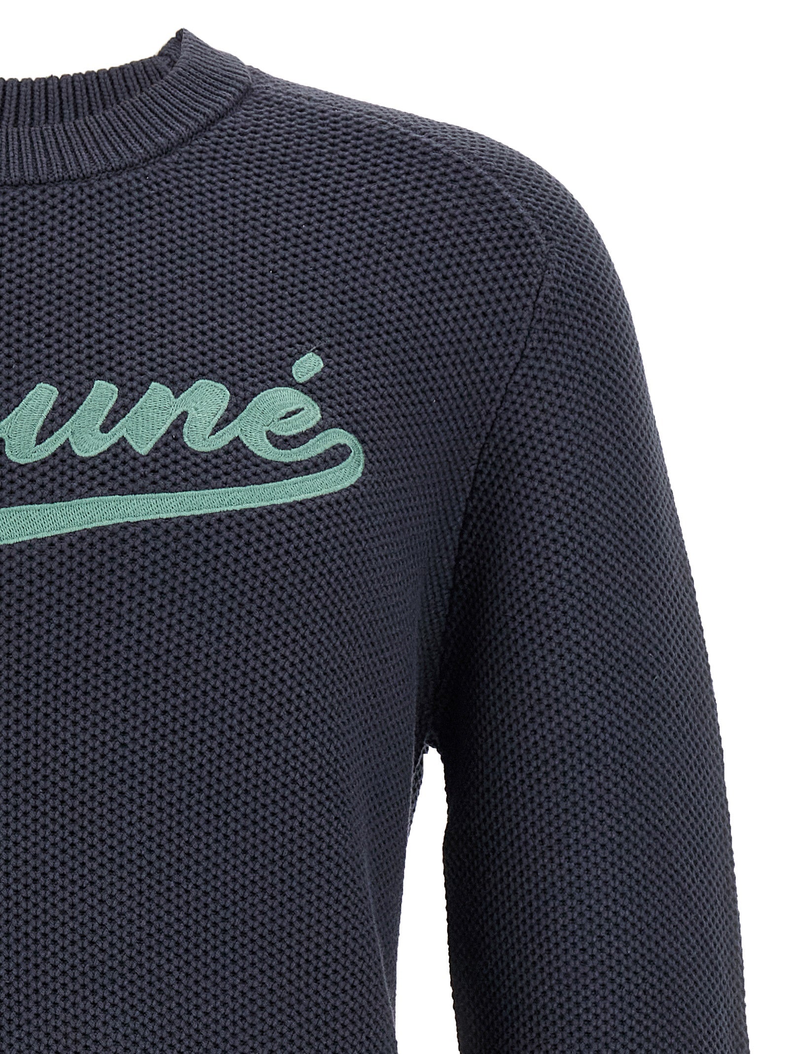 Varsity sweater Gray Cotton Polyamide Sweater, Cardigans