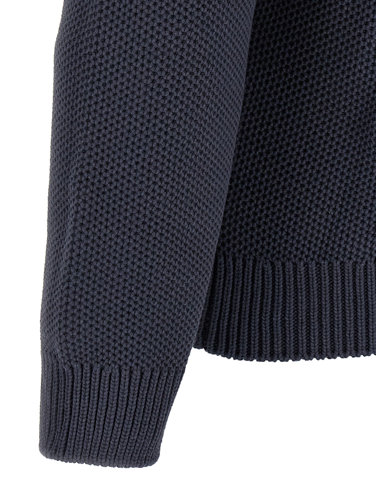 Varsity sweater Gray Cotton Polyamide Sweater, Cardigans