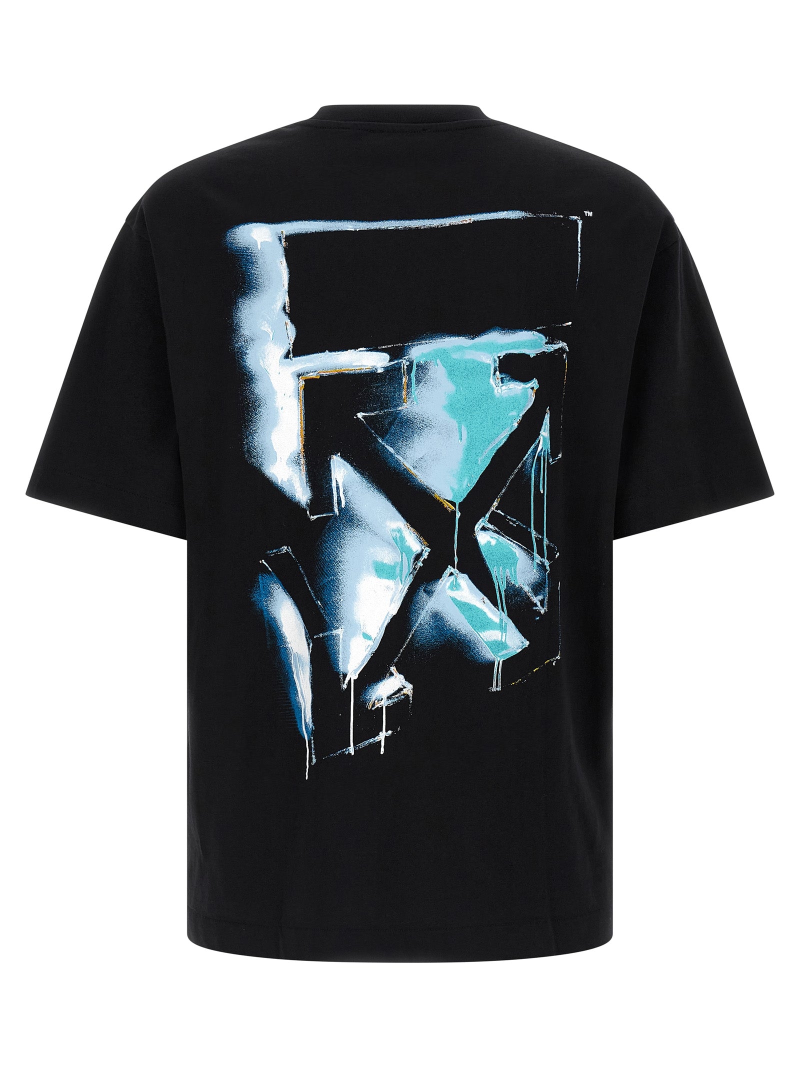 3D Arrow Spray T-shirt Black Cotton